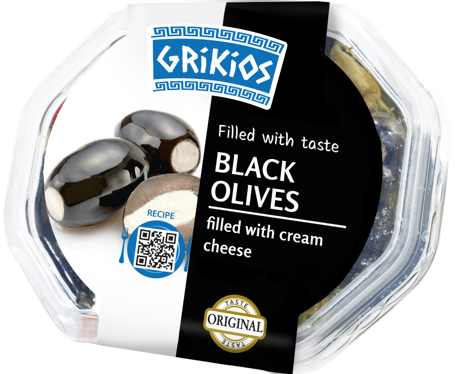 Grikios Black Olives Filled with Cheese